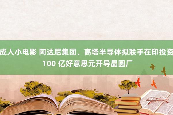 成人小电影 阿达尼集团、高塔半导体拟联手在印投资 100 亿好意思元开导晶圆厂