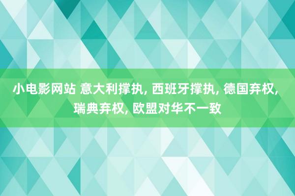 小电影网站 意大利撑执， 西班牙撑执， 德国弃权， 瑞典弃权， 欧盟对华不一致