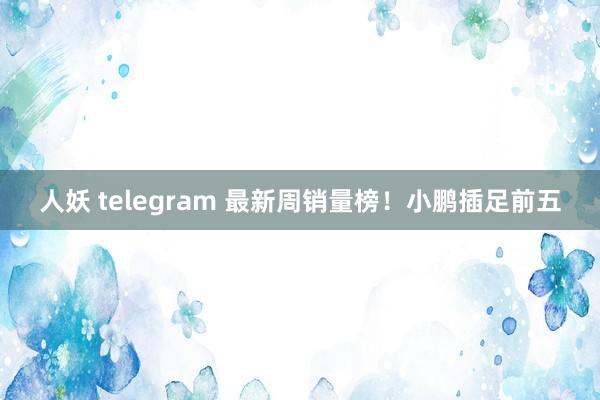 人妖 telegram 最新周销量榜！小鹏插足前五