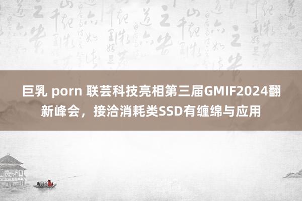 巨乳 porn 联芸科技亮相第三届GMIF2024翻新峰会，接洽消耗类SSD有缠绵与应用