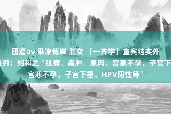 國產av 果凍傳媒 肛交 【一齐学】宣宾结实外治法之疾病保养系列：妇科之“肌瘤、囊肿、息肉、宫寒不孕、子宫下垂、HPV阳性等”