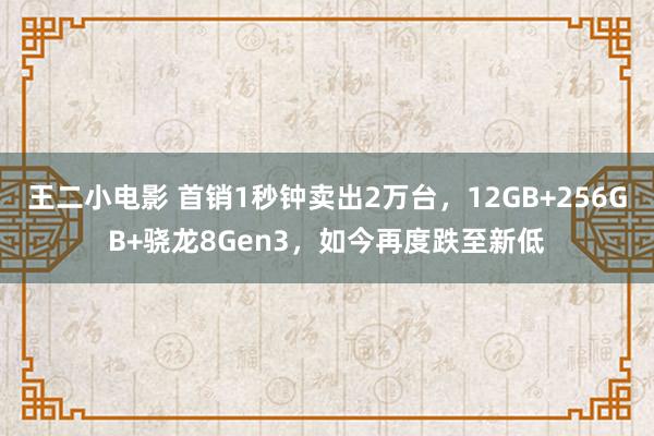 王二小电影 首销1秒钟卖出2万台，12GB+256GB+骁龙8Gen3，如今再度跌至新低