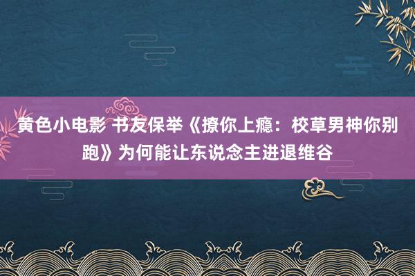 黄色小电影 书友保举《撩你上瘾：校草男神你别跑》为何能让东说念主进退维谷