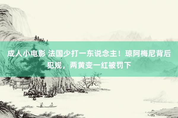 成人小电影 法国少打一东说念主！琼阿梅尼背后犯规，两黄变一红被罚下