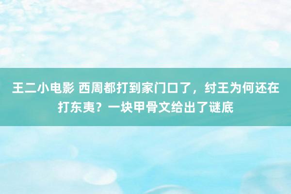 王二小电影 西周都打到家门口了，纣王为何还在打东夷？一块甲骨文给出了谜底