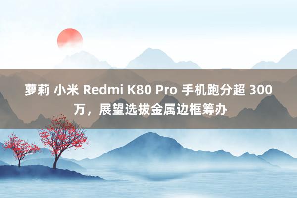 萝莉 小米 Redmi K80 Pro 手机跑分超 300 万，展望选拔金属边框筹办