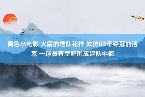 黄色小电影 火箭的建队花样 效仿03年夺冠的活塞 一球员有望解围成建队中枢