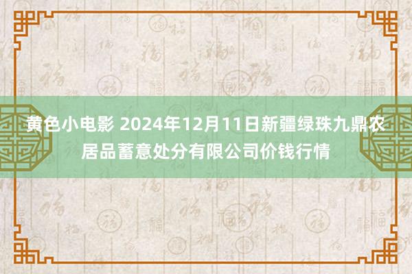 黄色小电影 2024年12月11日新疆绿珠九鼎农居品蓄意处分有限公司价钱行情