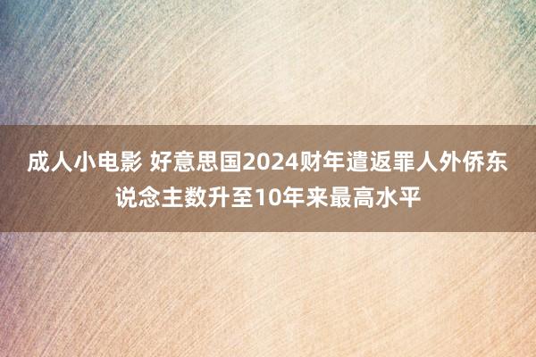 成人小电影 好意思国2024财年遣返罪人外侨东说念主数升至10年来最高水平