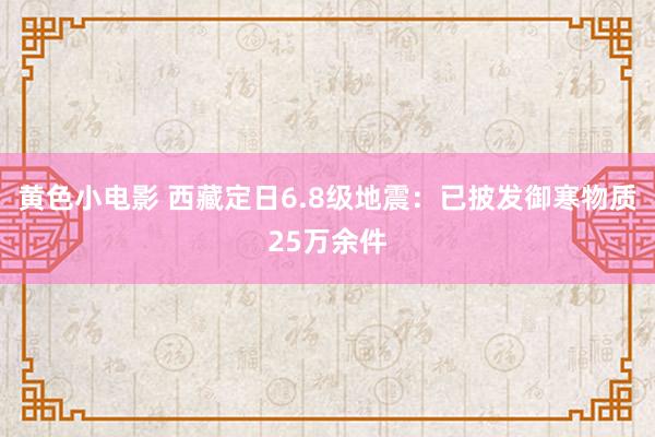 黄色小电影 西藏定日6.8级地震：已披发御寒物质25万余件