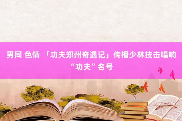 男同 色情 「功夫郑州奇遇记」传播少林技击唱响“功夫”名号