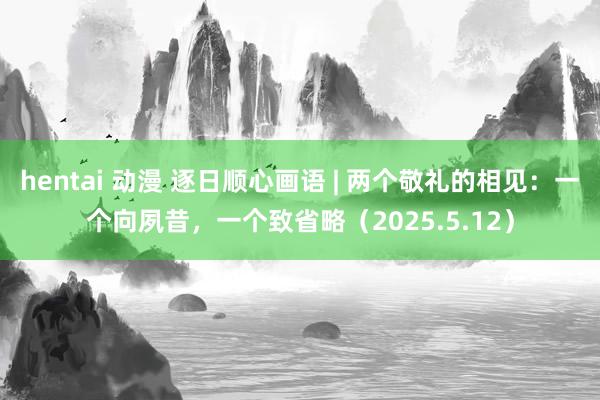 hentai 动漫 逐日顺心画语 | 两个敬礼的相见：一个向夙昔，一个致省略（2025.5.12）
